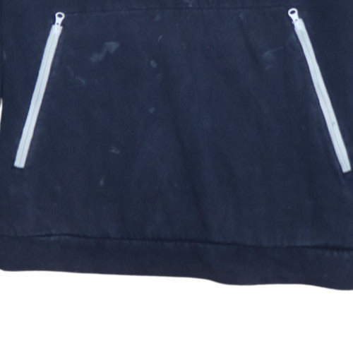 Adidas Men's Blue Pullover Hoodie Size S Sports Fleece with Logo