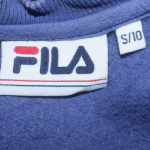 FILA Womens Blue Colourblock Sweatshirt Size 10 Crew Neck Pullover