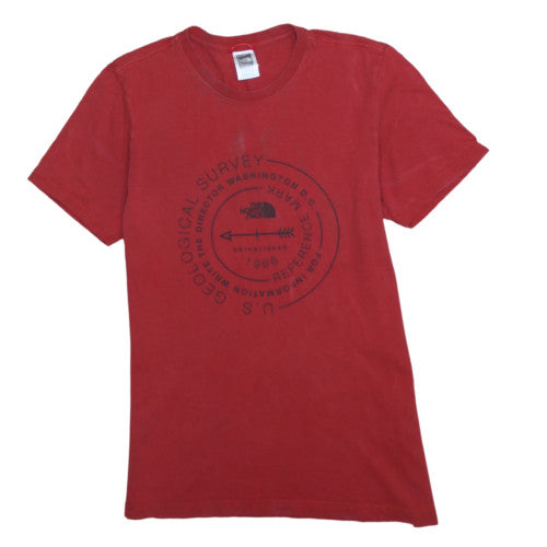 The North Face Men's Red Graphic Outdoor Crew Neck T-Shirt Size S