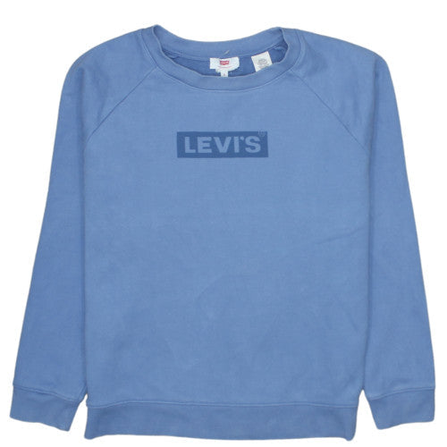 Levi's Women's Blue Small Crew Neck Pullover Sweatshirt