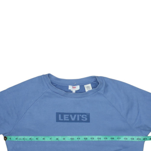 Levi's Women's Blue Small Crew Neck Pullover Sweatshirt