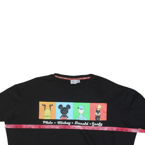 Disney Women Black XL Sweatshirt Pluto Mickey Donald Goofy Graphic Pullover