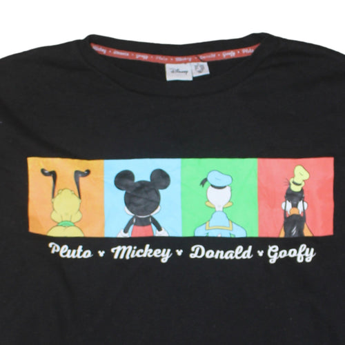 Disney Women Black XL Sweatshirt Pluto Mickey Donald Goofy Graphic Pullover