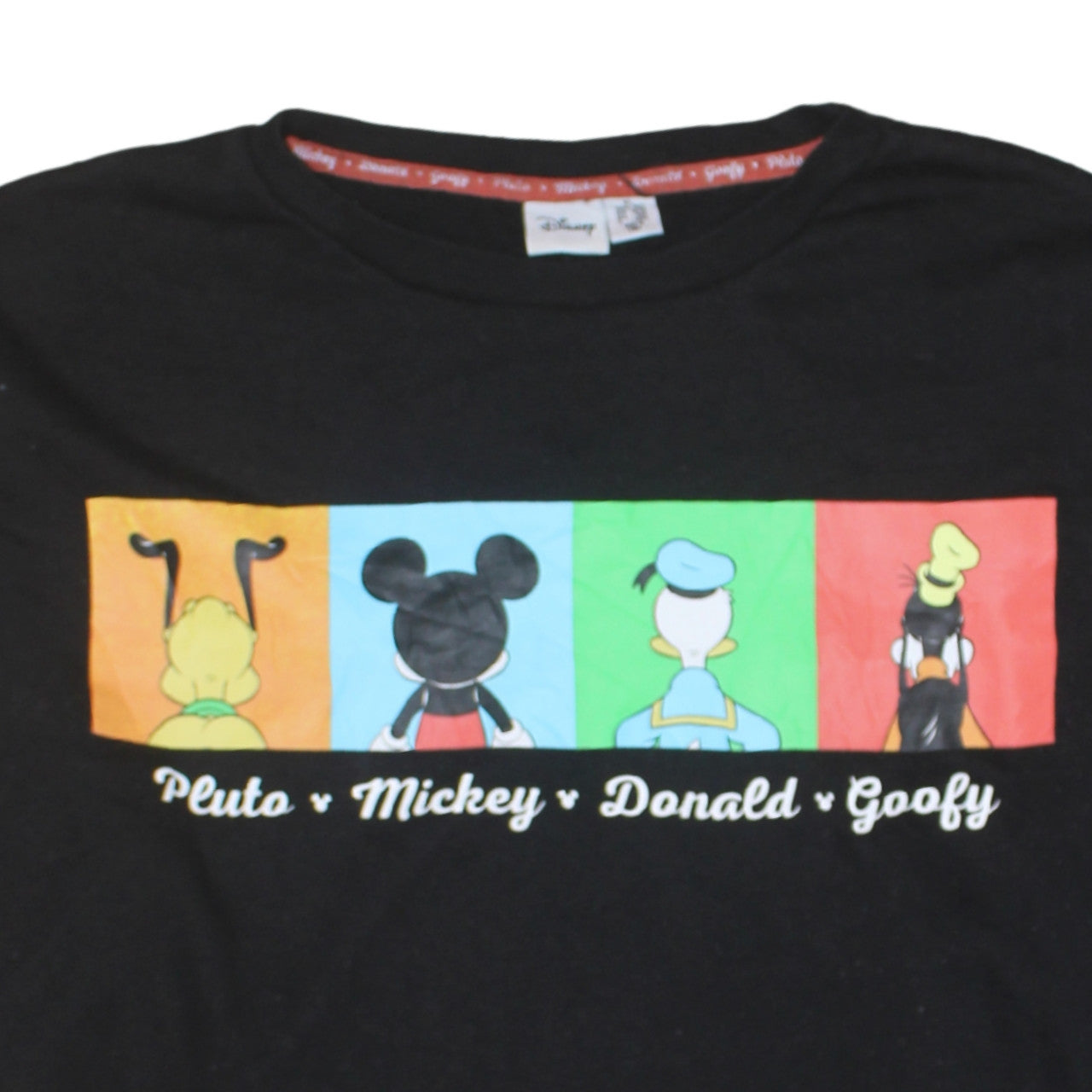 Disney Women Black XL Sweatshirt Pluto Mickey Donald Goofy Graphic Pullover