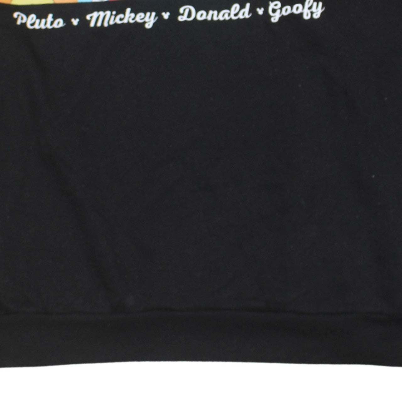 Disney Women Black XL Sweatshirt Pluto Mickey Donald Goofy Graphic Pullover