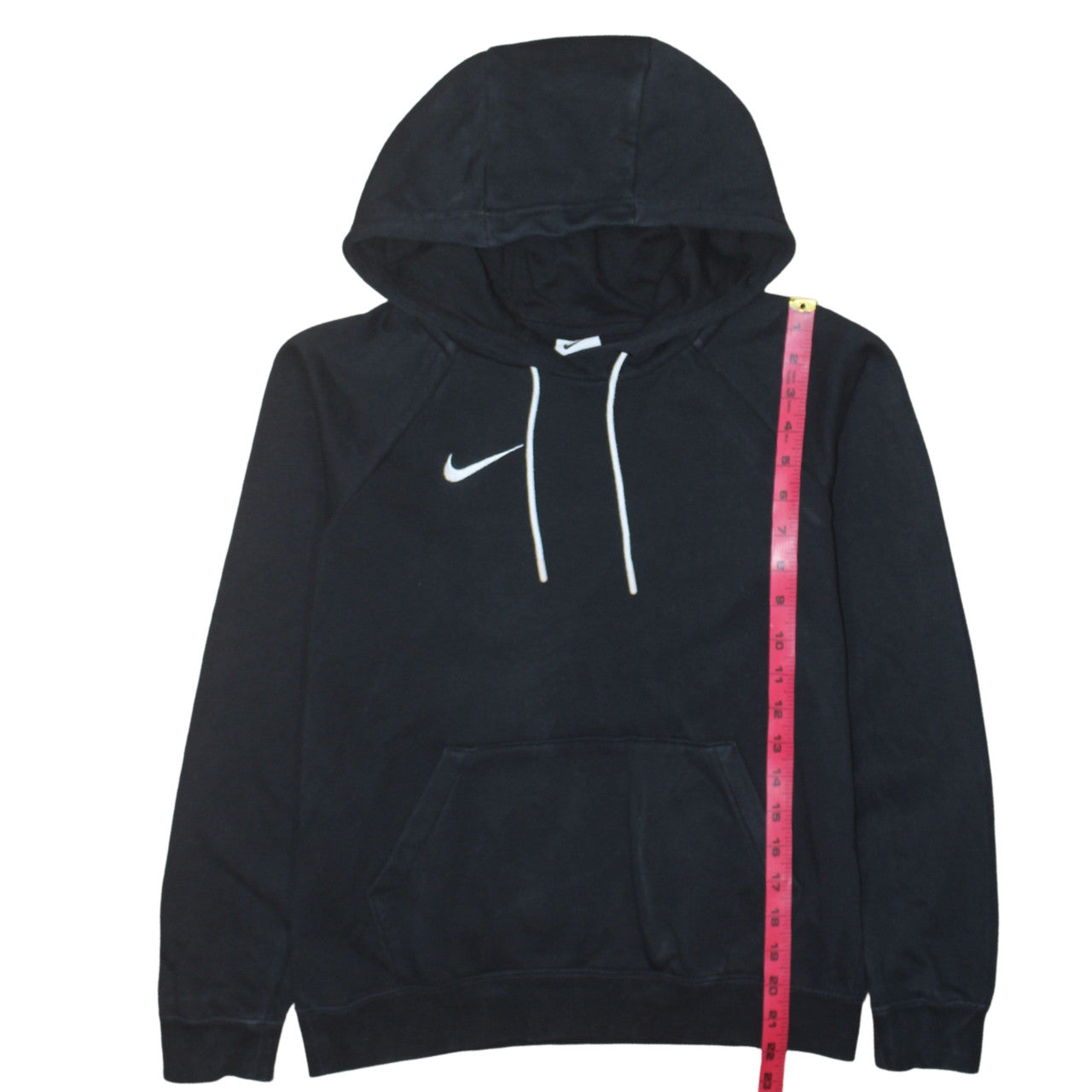 Nike Men's Black XS Pullover Hoodie with Logo Drawstring Style