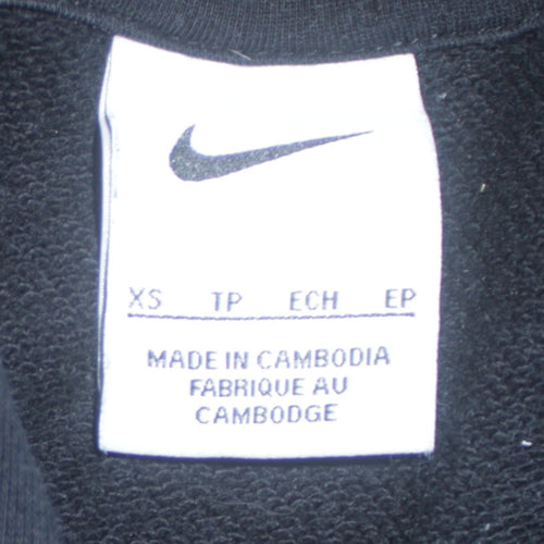 Nike Men's Black XS Pullover Hoodie with Logo Drawstring Style