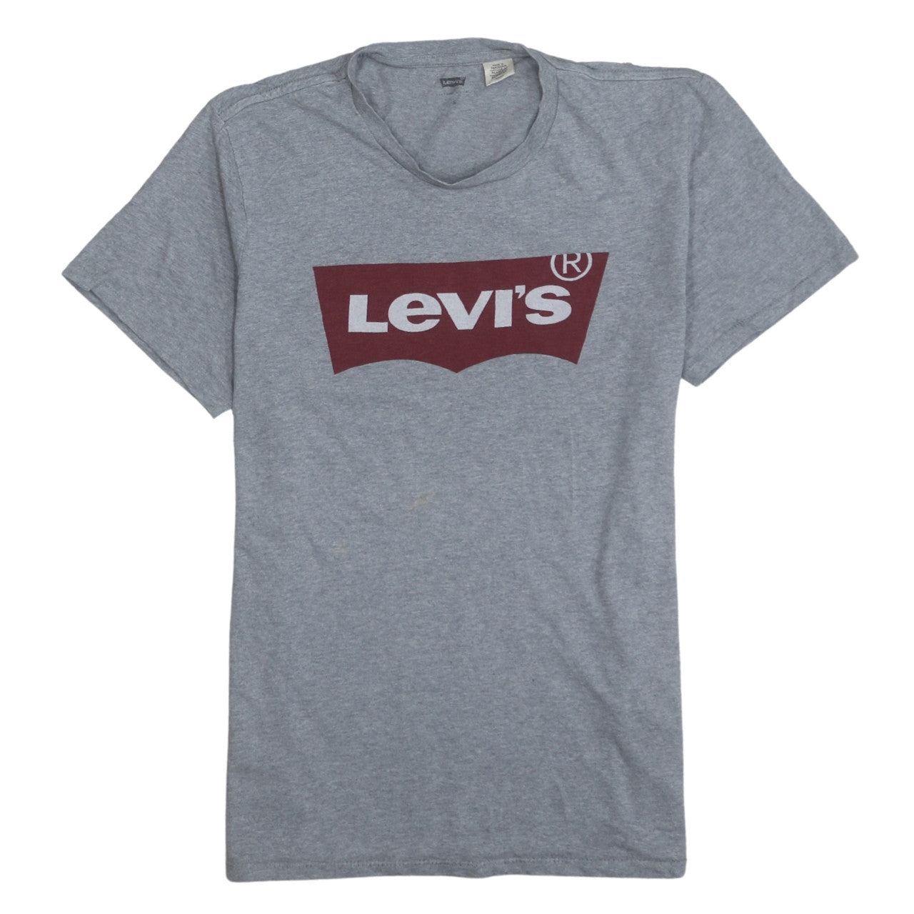 Levi's Men's Grey Short Sleeve Crew Neck Logo T-Shirt XL