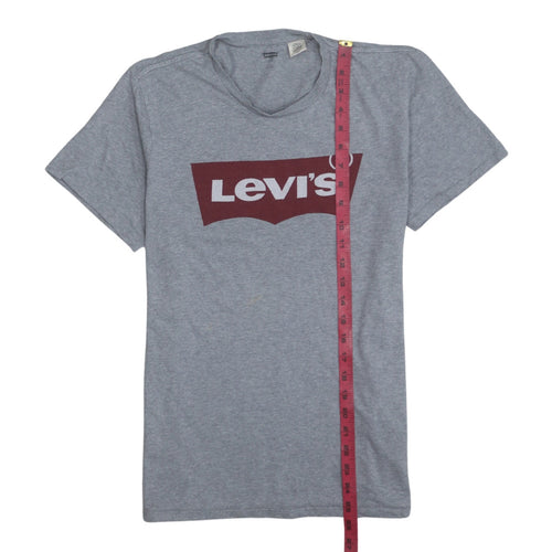 Levi's Men's Grey Short Sleeve Crew Neck Logo T-Shirt XL