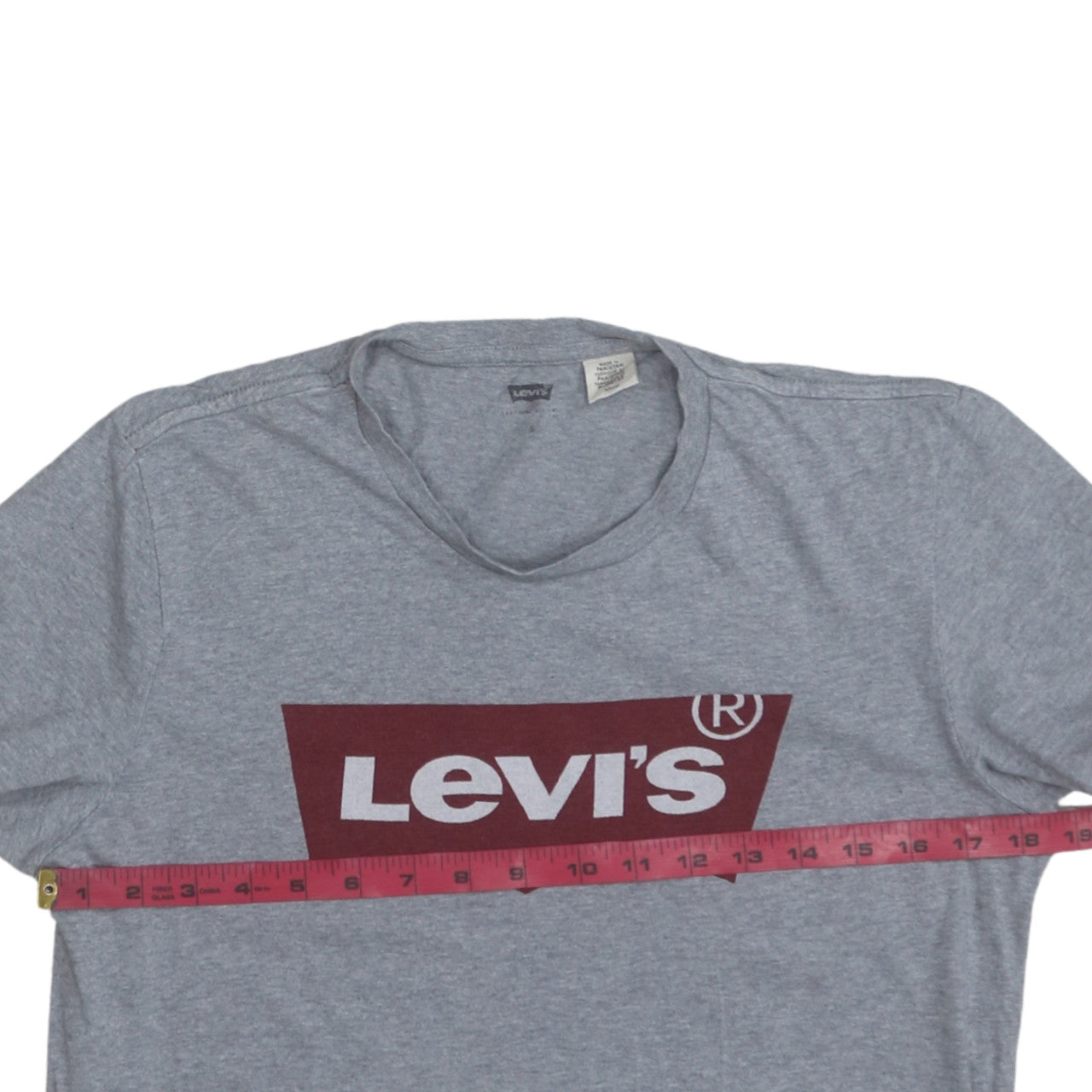 Levi's Men's Grey Short Sleeve Crew Neck Logo T-Shirt XL