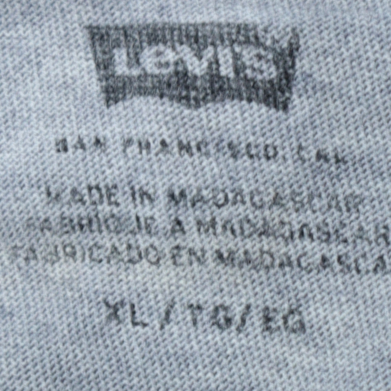 Levi's Men's Grey Short Sleeve Crew Neck Logo T-Shirt XL