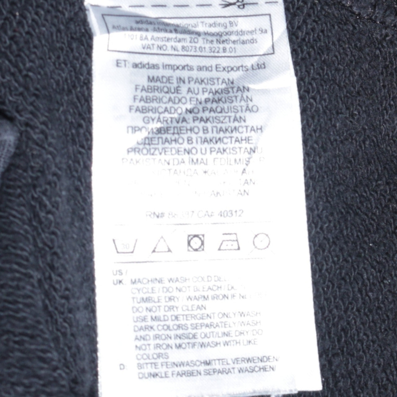 Adidas Womens Black Size 12 Pullover Hoodie Sweatshirt with Logo Detail