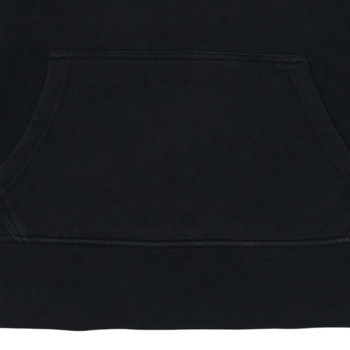 Adidas Womens Black Size 12 Pullover Hoodie Sweatshirt with Logo Detail