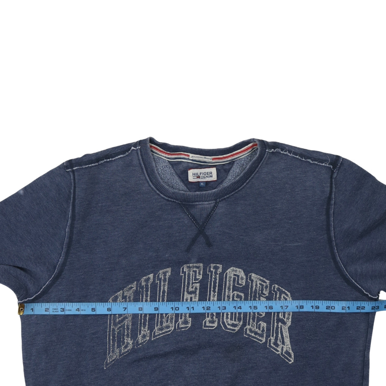 Tommy Hilfiger Men Blue XL Pullover Crew Neck Sweatshirt