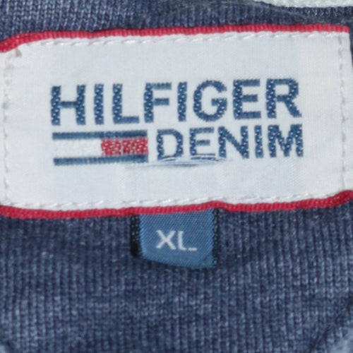 Tommy Hilfiger Men Blue XL Pullover Crew Neck Sweatshirt