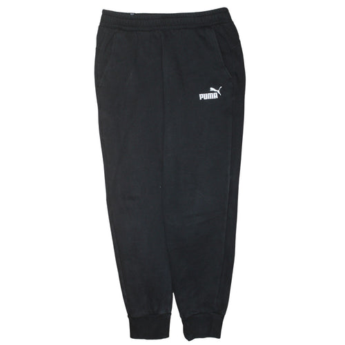 Puma Men's Black Jogger Sweatpants M Regular Fit Elastic Waist