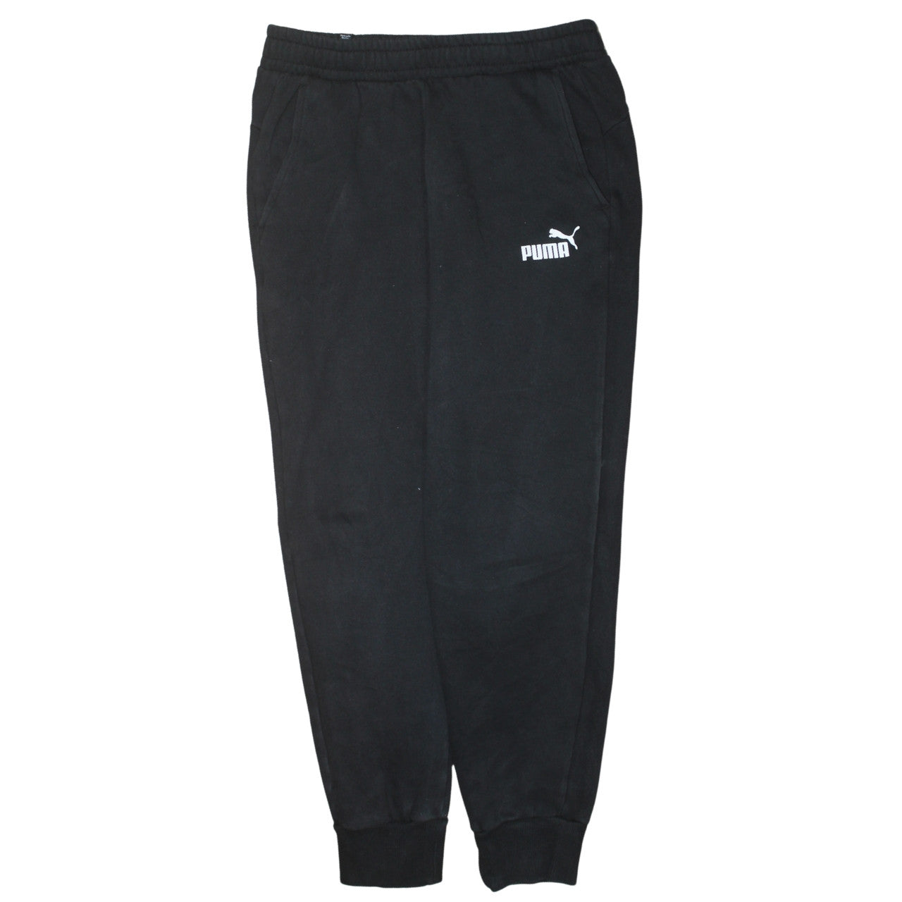 Puma Men's Black Jogger Sweatpants M Regular Fit Elastic Waist