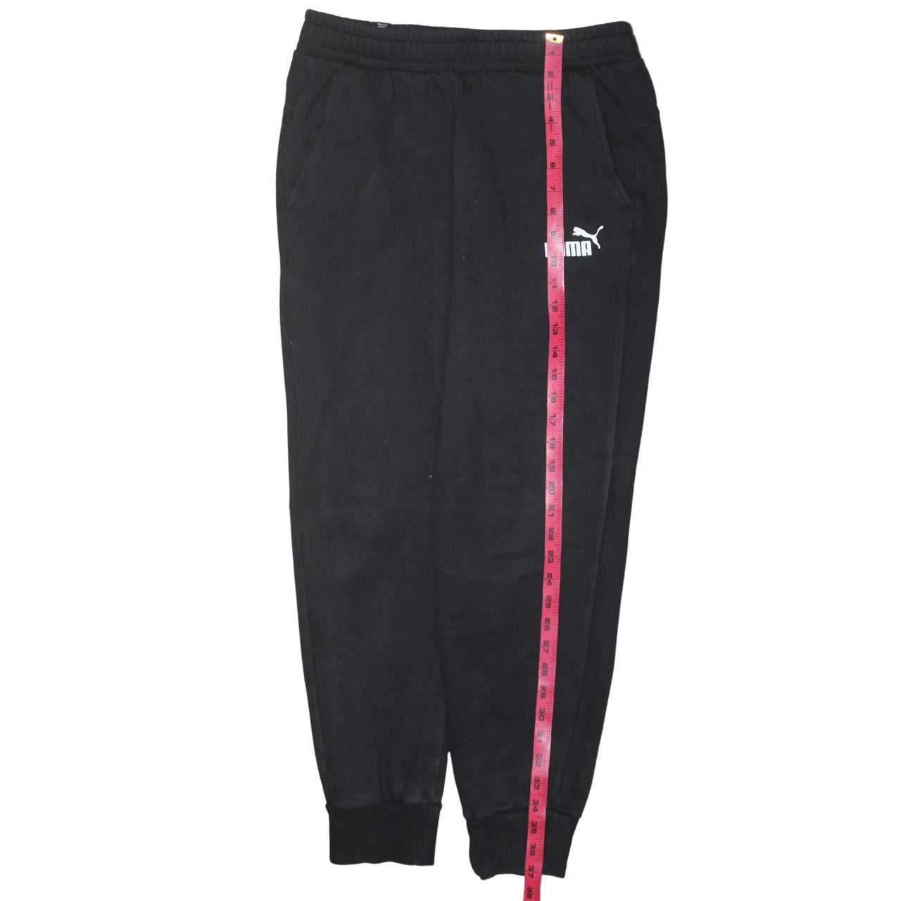 Puma Men's Black Jogger Sweatpants M Regular Fit Elastic Waist
