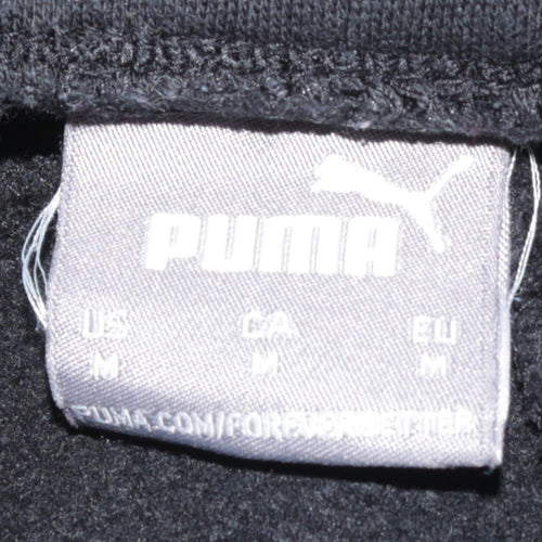 Puma Men's Black Jogger Sweatpants M Regular Fit Elastic Waist