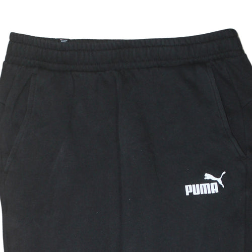 Puma Men's Black Jogger Sweatpants M Regular Fit Elastic Waist