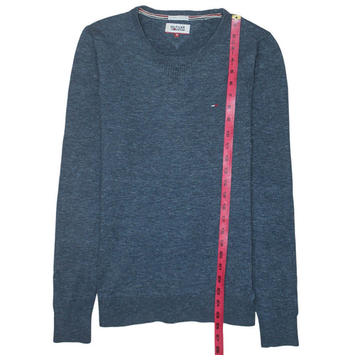 Hilfiger Denim Men's Blue Knit Crew Neck Pullover Sweatshirt M