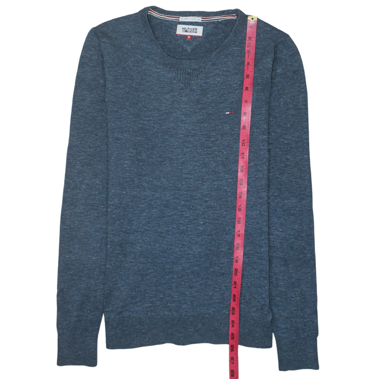 Hilfiger Denim Men's Blue Knit Crew Neck Pullover Sweatshirt M