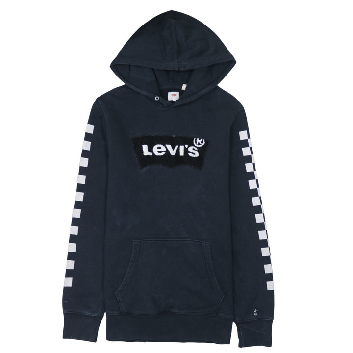 Levi's Men's Black Pullover Hoodie L Fleece Logo Sweatshirt