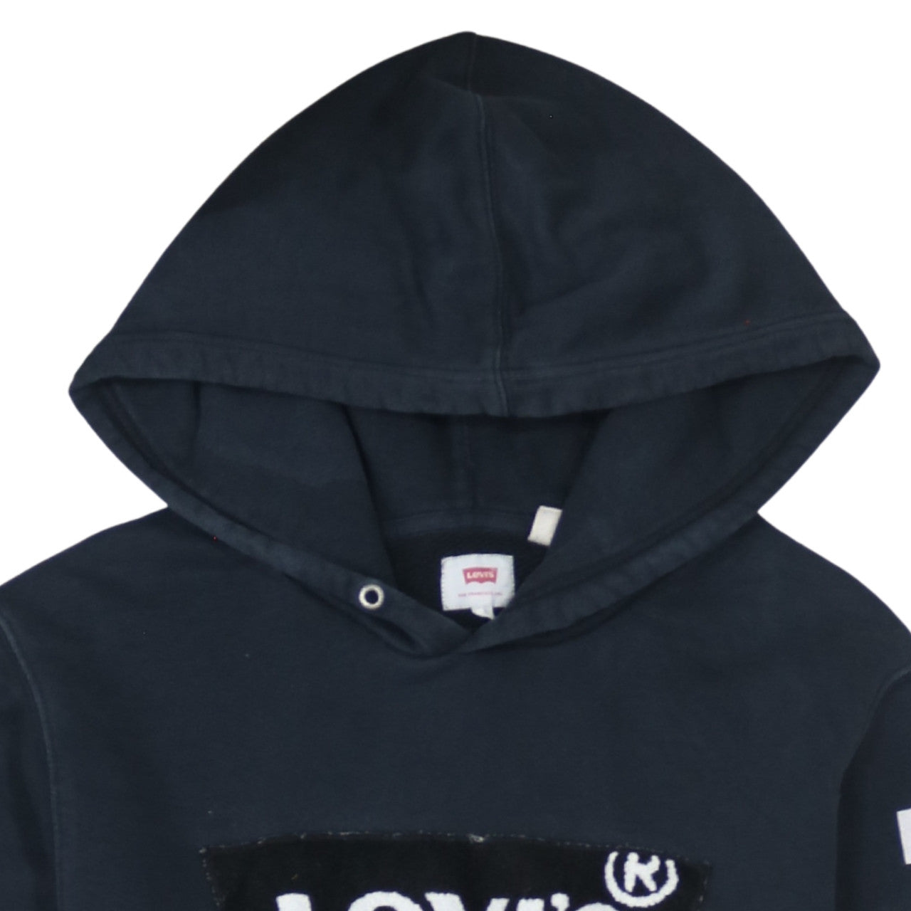 Levi's Men's Black Pullover Hoodie L Fleece Logo Sweatshirt