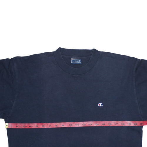 Champion Men's Navy Blue Crew Neck Cotton T-Shirt Size M