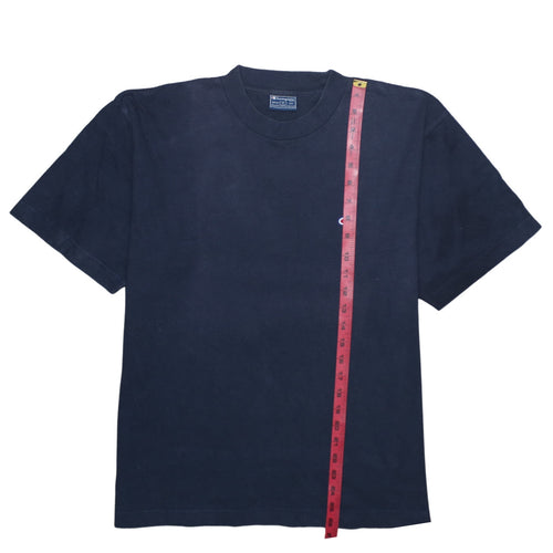 Champion Men's Navy Blue Crew Neck Cotton T-Shirt Size M