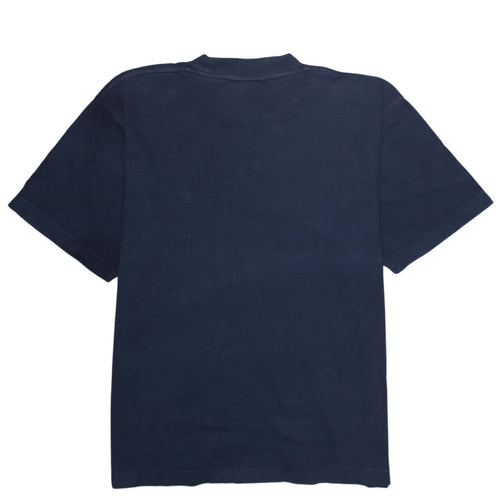 Champion Men's Navy Blue Crew Neck Cotton T-Shirt Size M