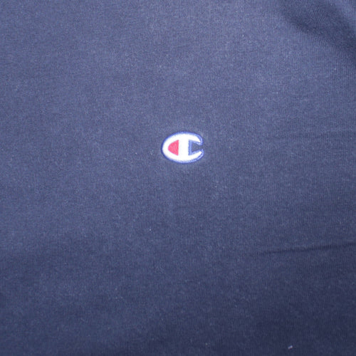 Champion Men's Navy Blue Crew Neck Cotton T-Shirt Size M