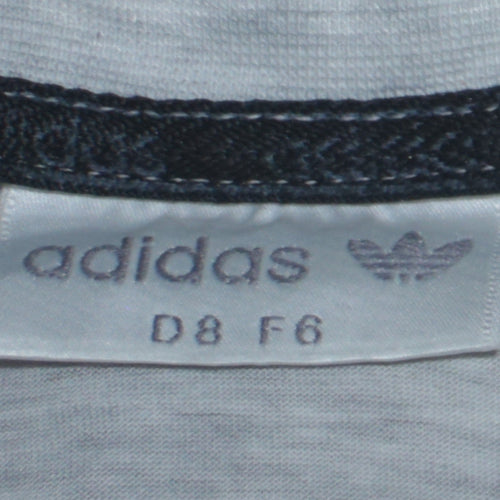 Adidas Men's Grey Trefoil Logo Regular Fit Short Sleeve T-Shirt L