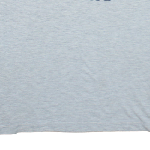 Adidas Men's Grey Trefoil Logo Regular Fit Short Sleeve T-Shirt L