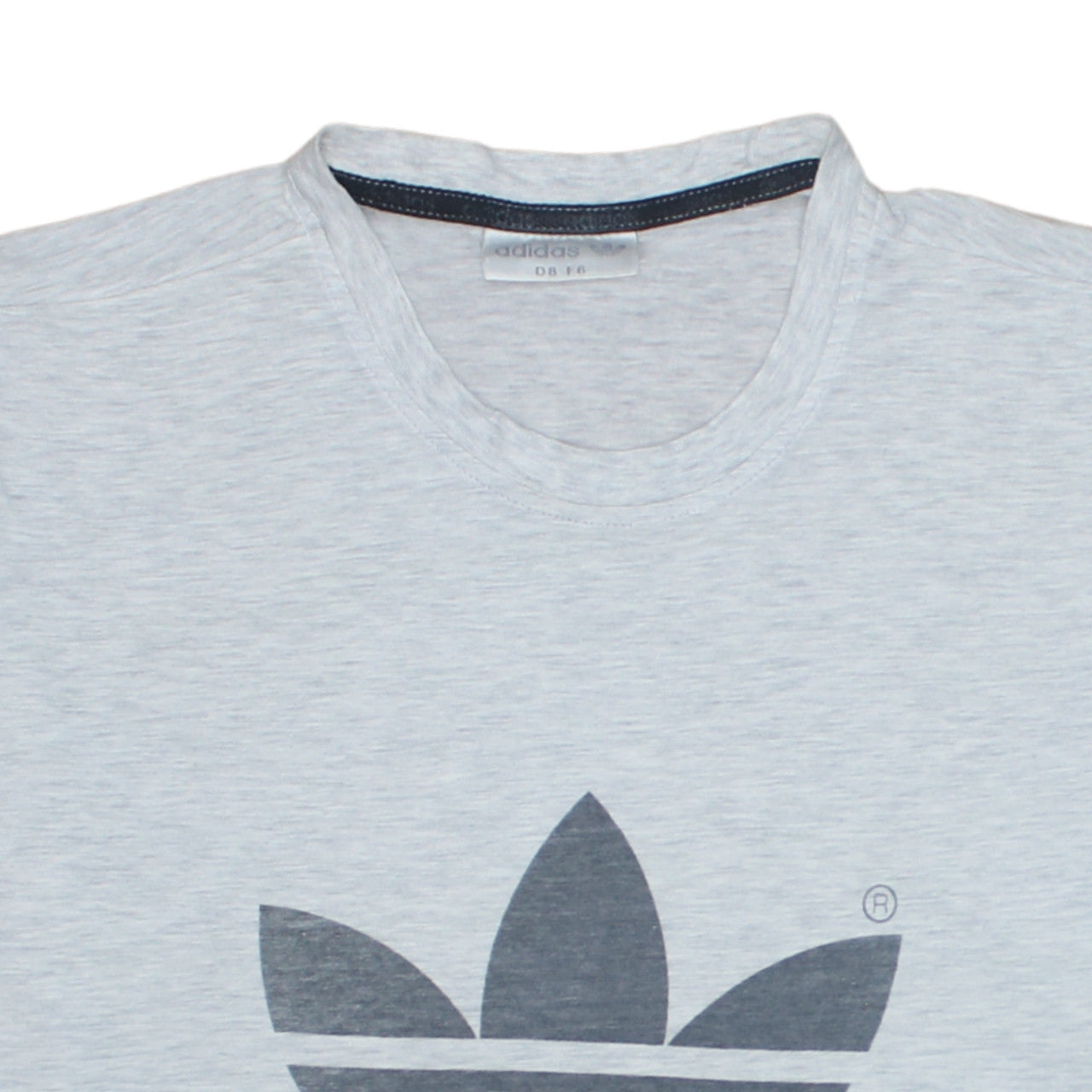 Adidas Men's Grey Trefoil Logo Regular Fit Short Sleeve T-Shirt L