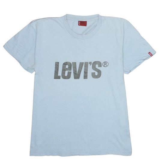 Levi's Men's Blue Graphic Logo T-Shirt Medium Cotton Casual