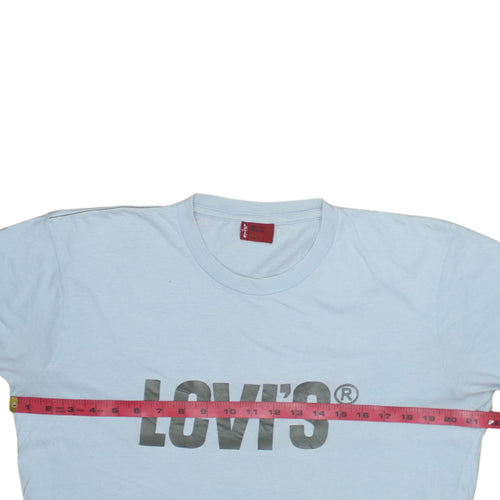 Levi's Men's Blue Graphic Logo T-Shirt Medium Cotton Casual