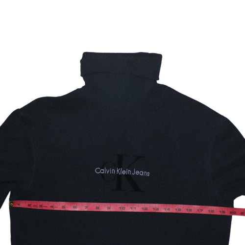 Calvin Klein Jeans Women's Black Cotton Tunic Sweatshirt Dress Size S
