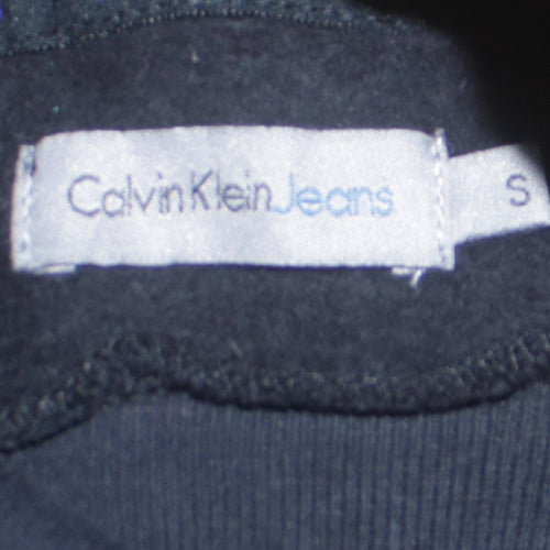 Calvin Klein Jeans Women's Black Cotton Tunic Sweatshirt Dress Size S