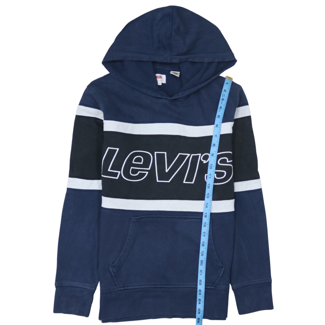Levi's Men's Blue Pullover Hoodie S Logo Graphic Sweatshirt