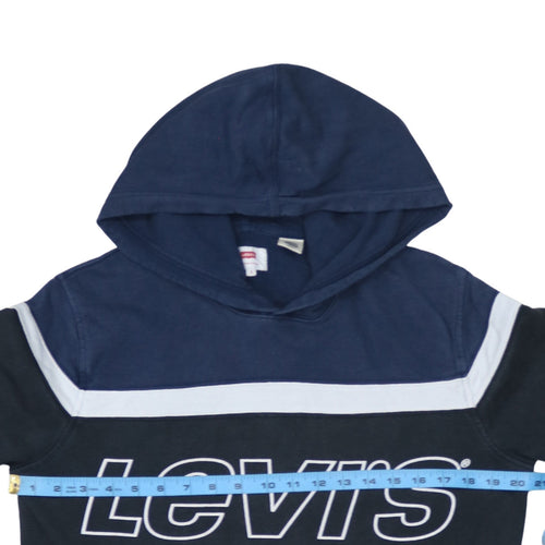 Levi's Men's Blue Pullover Hoodie S Logo Graphic Sweatshirt