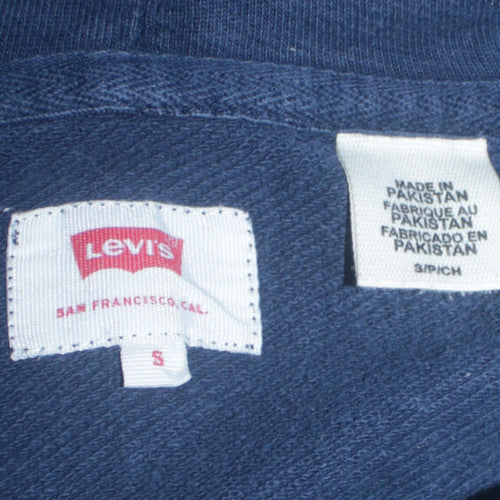 Levi's Men's Blue Pullover Hoodie S Logo Graphic Sweatshirt