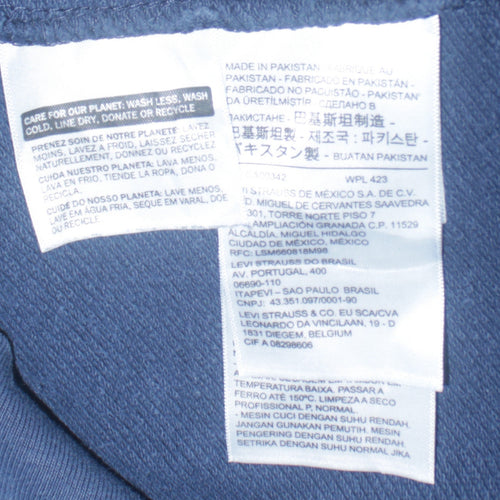 Levi's Men's Blue Pullover Hoodie S Logo Graphic Sweatshirt