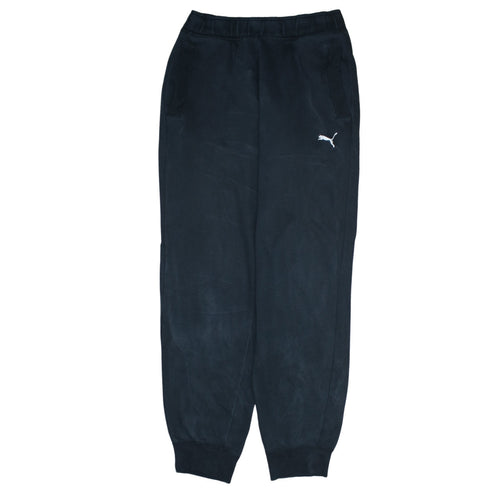 Puma Men’s Black Jogger Sweatpants Size S Regular Fit Fleece Tapered Trousers