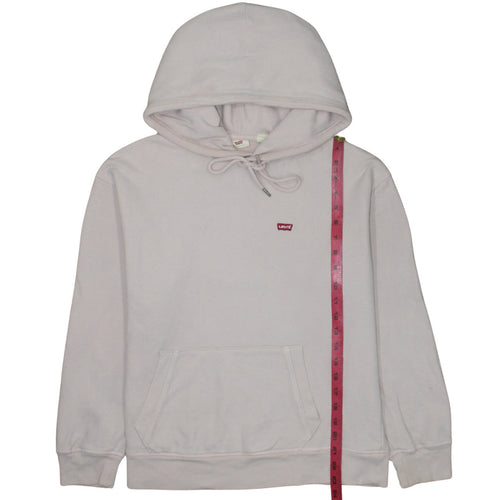 Levi's Women Beige Small Pullover Hoodie with Logo Detail