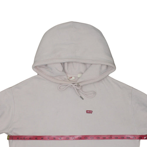 Levi's Women Beige Small Pullover Hoodie with Logo Detail