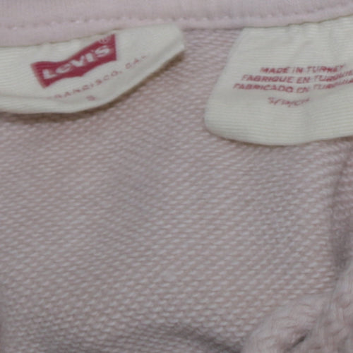 Levi's Women Beige Small Pullover Hoodie with Logo Detail