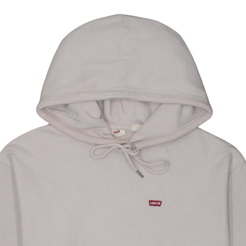 Levi's Women Beige Small Pullover Hoodie with Logo Detail