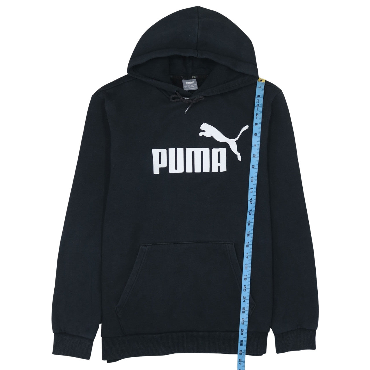 Puma Men's Black Pullover Hoodie Size L Graphic Sportswear