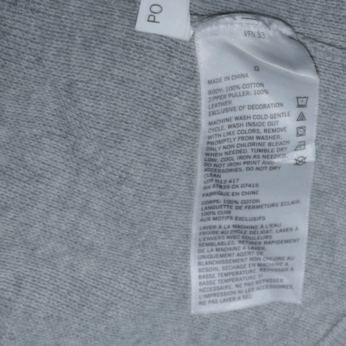 Nautica Men’s Grey 1/4 Zip Cotton Knit Jumper L